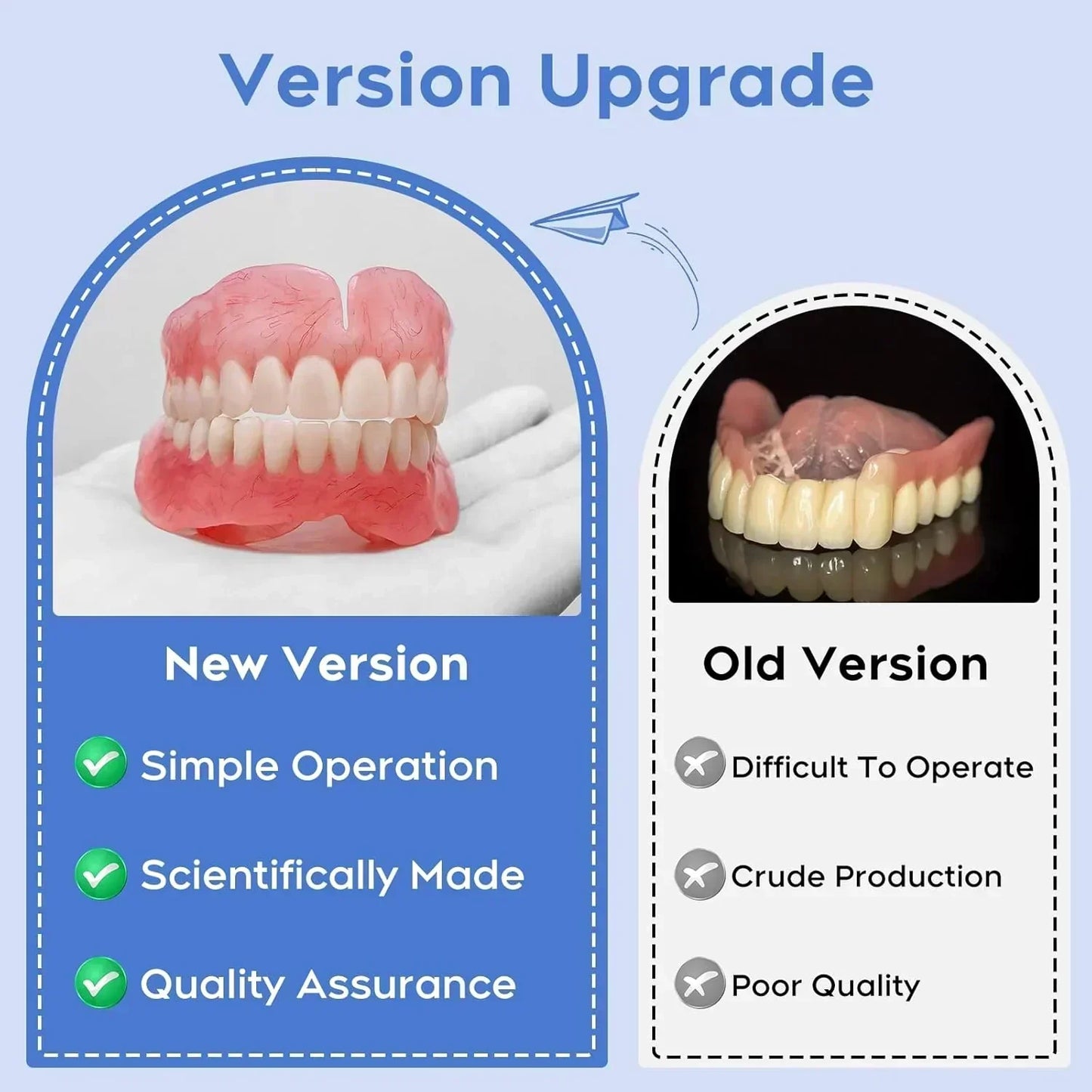 ✨Ends Today: 70% OFF!  ⏰HazyGalaxy TM Medical Full Denture with Strong Suction ✅  (Made and Shipped from the USA🍀)