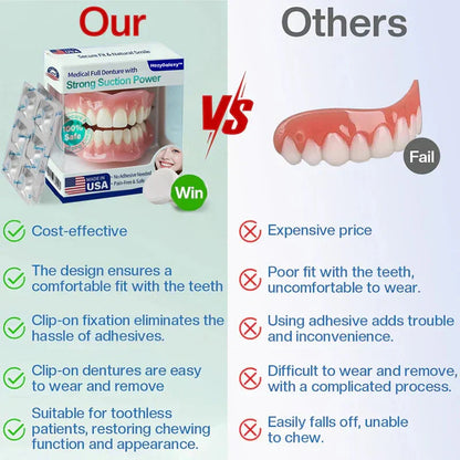 ✨Ends Today: 70% OFF!  ⏰HazyGalaxy TM Medical Full Denture with Strong Suction ✅  (Made and Shipped from the USA🍀)