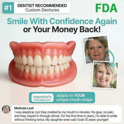 Ends Today: 70% OFF! ⏰DarkFairy™ Medical Full Denture with Strong Suctiond🦷