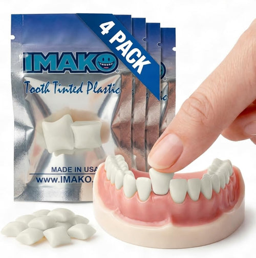 Imako Tooth Tinted Plastic - Natural Color - Temporary Tooth - Made in USA